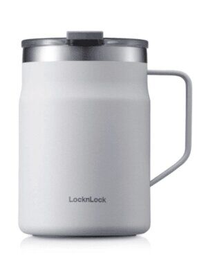 LocknLock Metro Mug Stainless Steel 16oz Off White - Set of TWO